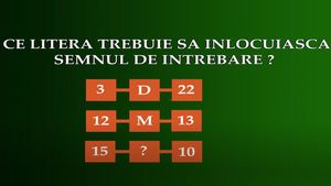 IQ test: Vezi dacă ești un geniu! Ce literă este în locul semnului de întrebare?