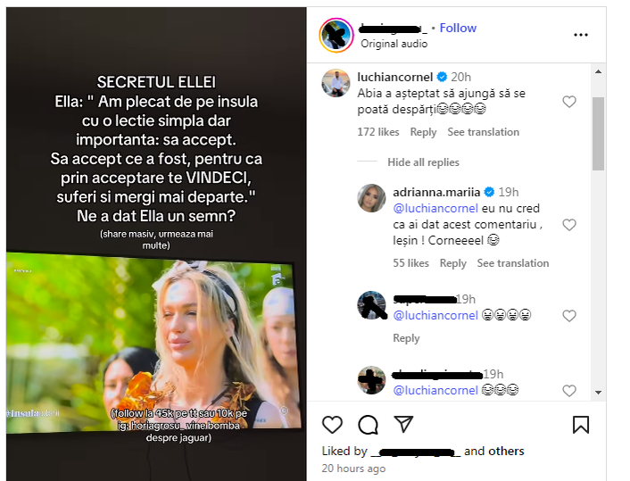 Cornel Luchian a umilit-o pe Ella, după ce a văzut-o cu Teo la Insula Iubirii: ”Atât a așteptat”
