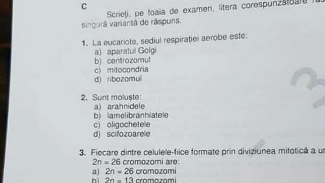 Bacalaureat 2022 | Rezolvarea subiectelor la biologie, a treia probă de la BAC