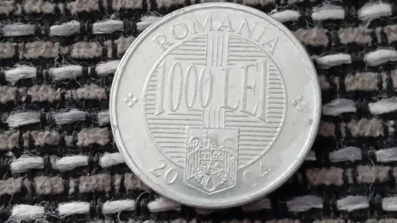Mai ai așa ceva acasă? Prețul ireal la care se vinde o monedă de 1.000 de lei din anul 2004, acum, la două decenii distanță