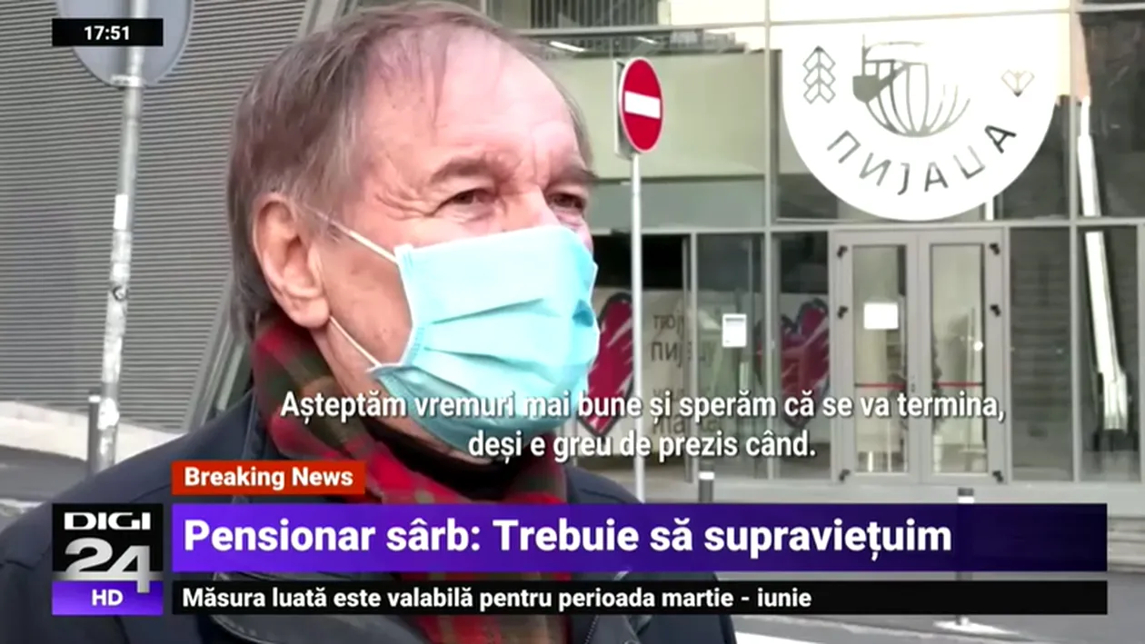 Serbia, măsuri dure în criza coronavirusului. Când au voie să iasă din case persoanele în vârstă