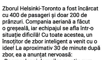 BANCUL ZILEI | Probleme pe zborul Helsinki - Toronto