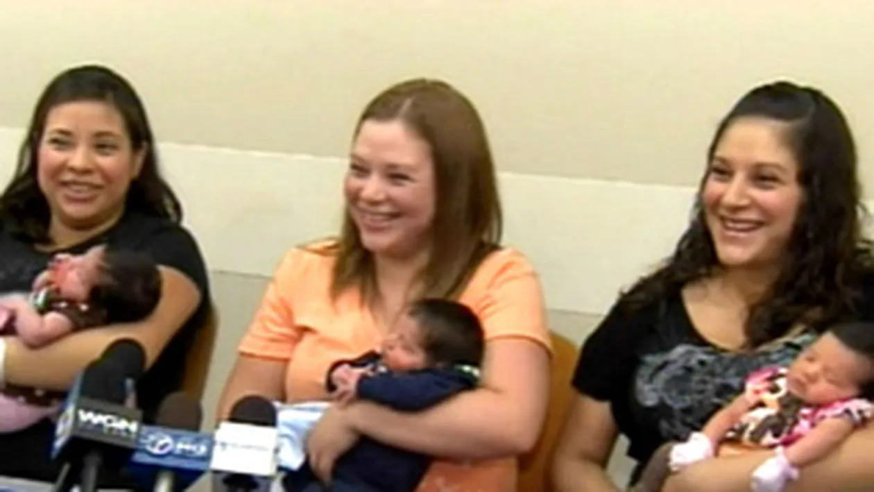 Patru surori au nascut patru copii in patru zile