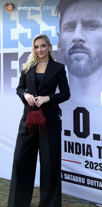 O româncă și soțul ei, prezenți la gala „GOAT India Tour 2025”. Andra Medintu s-a întâlnit cu Messi