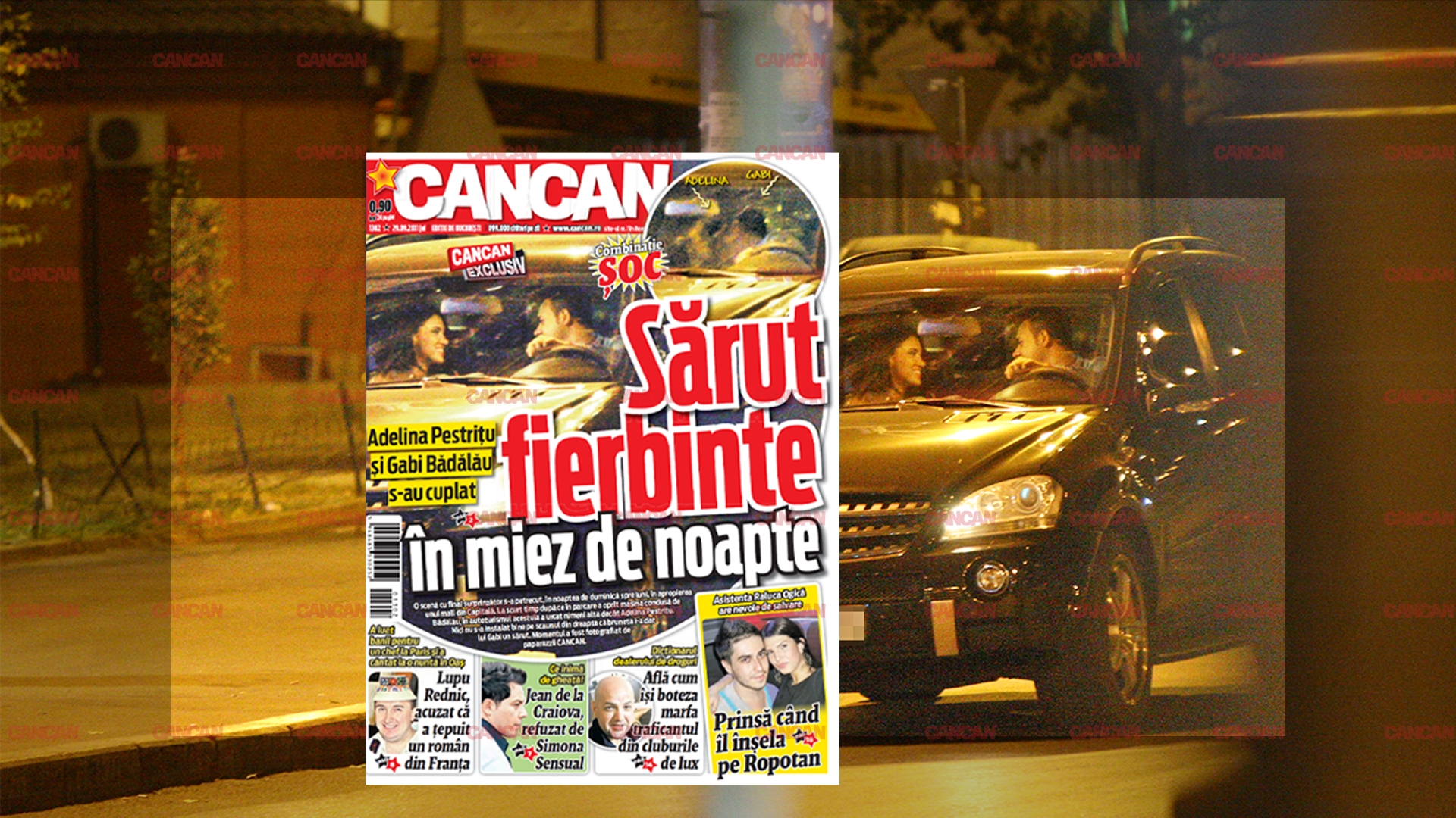 Arhiva de aur CANCAN. 15 ani de la sărutul care a uluit România. Adelina Pestrițu și Gabi Bădălău, surprinși într-un moment pasional