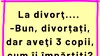 BANCUL ZILEI | Dilemă la divorț: „Aveți 3 copii. Cum îi împărțiți?”