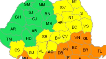 Cod portocaliu pentru sudul si sud-estul tarii!