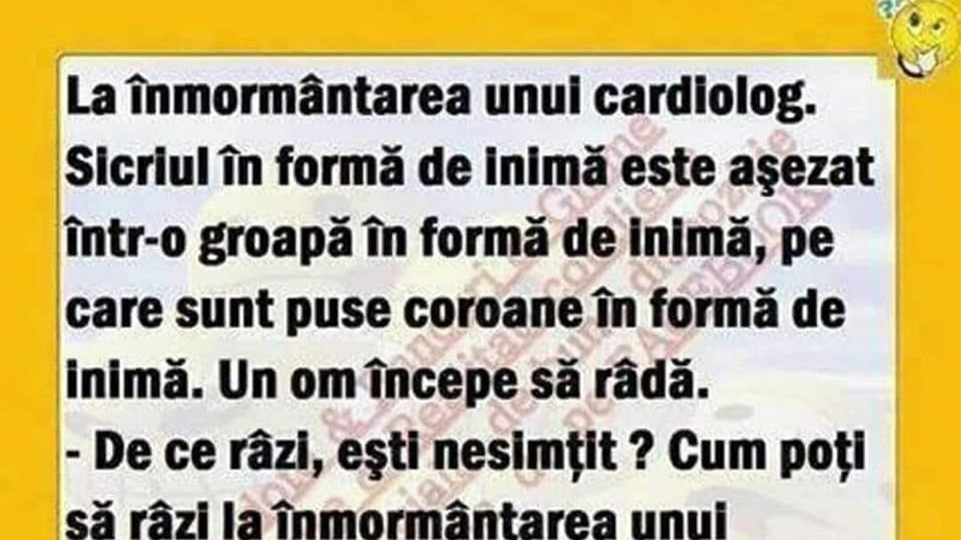 Bancul de weekend | Înmormântarea unui cardiolog