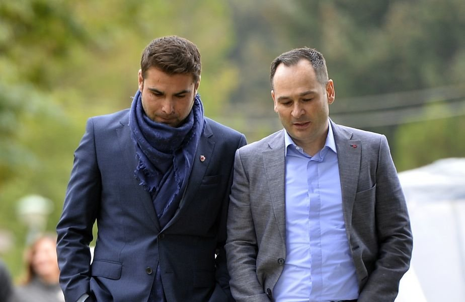 Adrian Mutu, alături de Ionuț Negoiță, în perioada când ocupa funcția de manager general la Dinamo