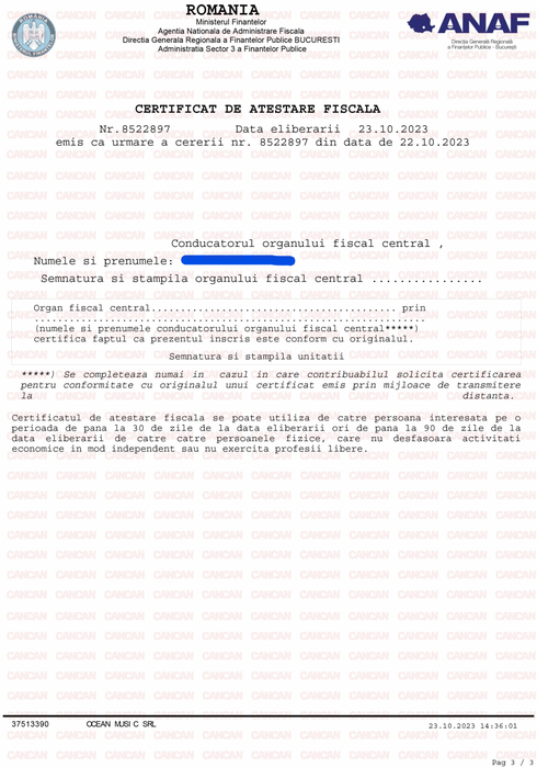 Documentele pe care Cătălin Măruță le-a prezentat, pentru a arăta că nu are datorii la stat