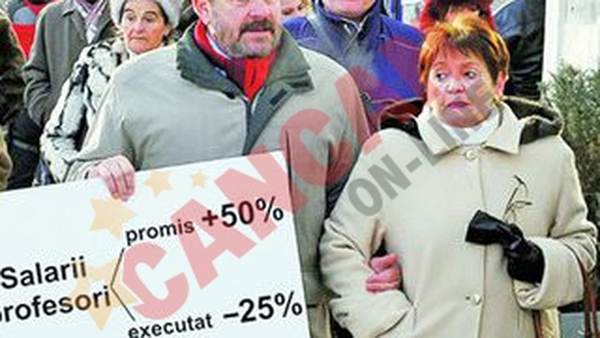 Milionar in euro, la protest pe strazi