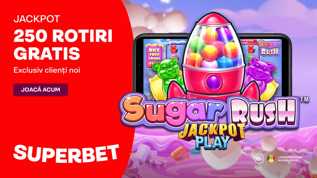 (P) Promoția vedetă în cazinoul online! 250 rotiri gratuite la jocurile Pragmatic Play pe Superbet