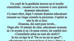BANCUL ZILEI | Educatoarea și copilul de grădiniță