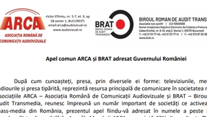 ARCA și BRAT, apel comun către Guvernul României: ”Ajutați presa să reziste crizei!”