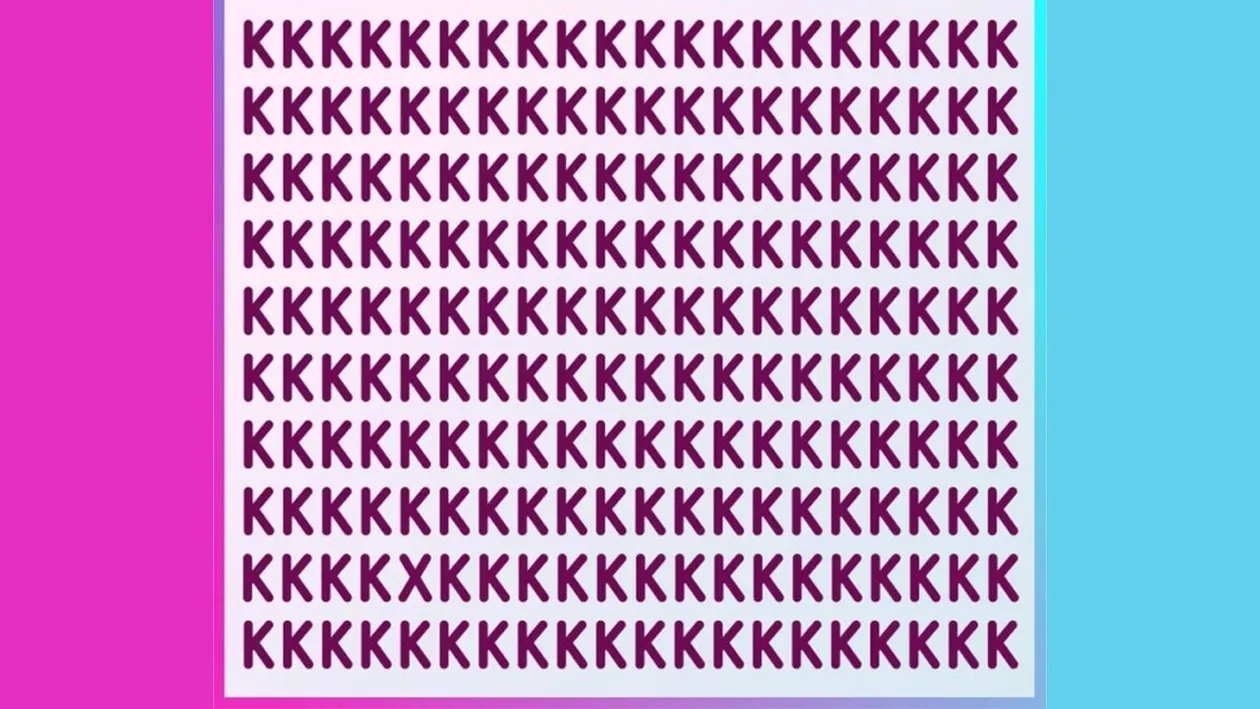 Test de perspicacitate | Nu toate literele din această poză sunt K. Identificați-o pe cea diferită!