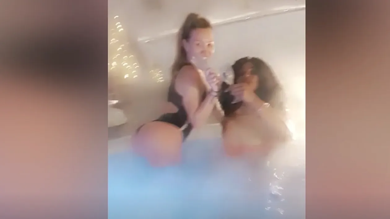 Video incendiar cu Laurette, o amică și fotbalistul lui Dinamo în jacuzzi! Reacția mulatrei: ”A făcut-o în glumă!”