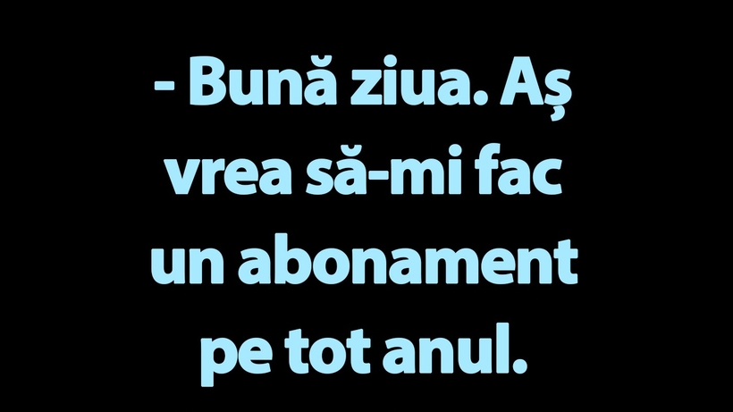 BANC | Abonamentul lui Bulă