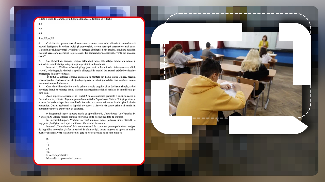 Cum se rezolvau subiectele la Evaluarea Națională 2026 la Limba română. Baremul explicat
