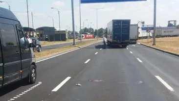 Accident grav în Vama Giurgiu. O femeie a fost acroșată de o autoutilitară