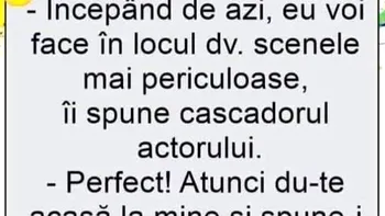 BANCUL ZILEI | Actorul, cascadorul și scenele periculoase