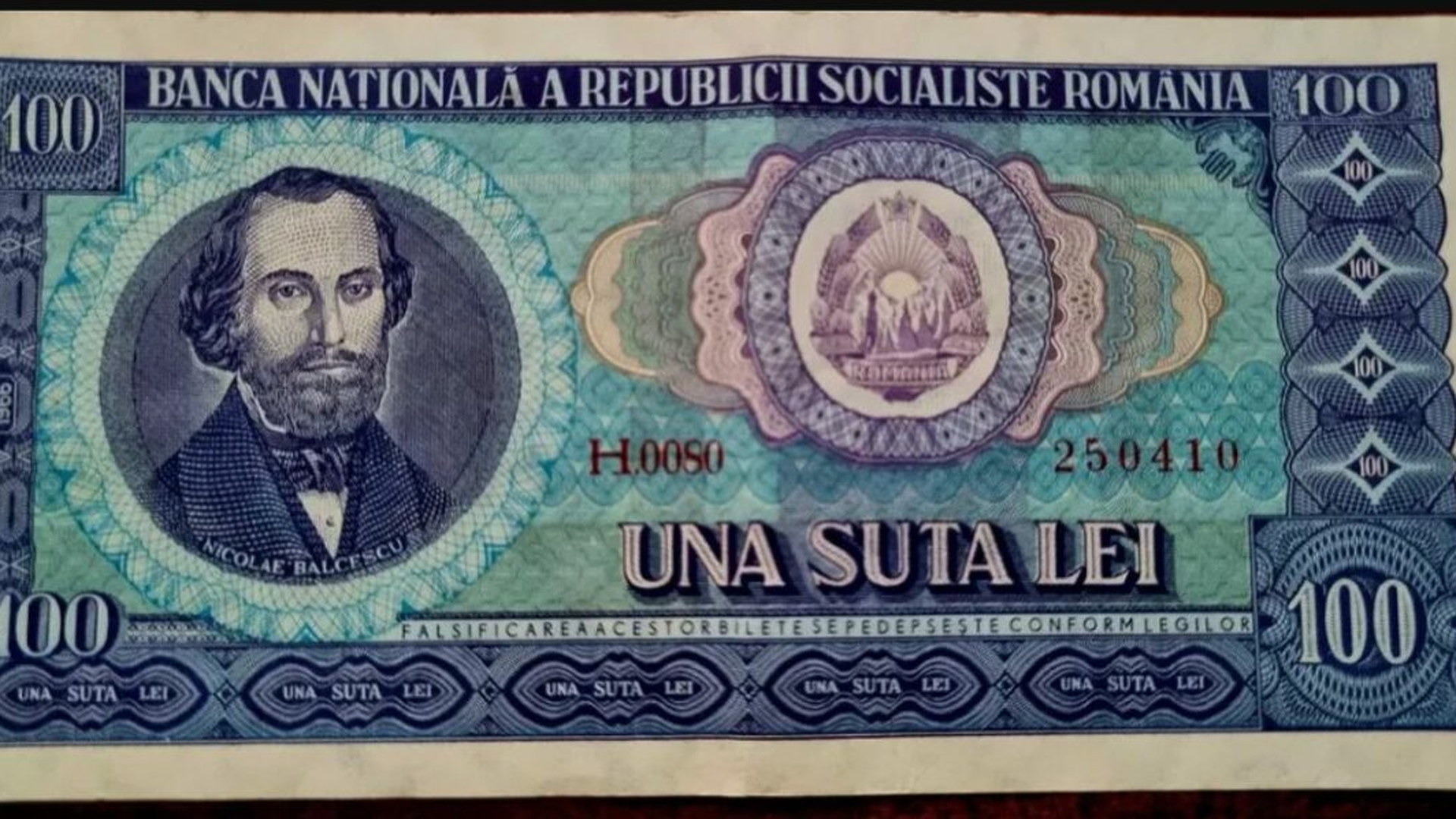 Amintiri din trecut. La ce preț se vinde o bancnotă de 100 de lei din 1966, cu chipul lui Nicolae Bălcescu, acum, în 2023