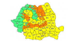 ANM a emnis cod galben și potrocaliu în România. Care sunt zonele vizate