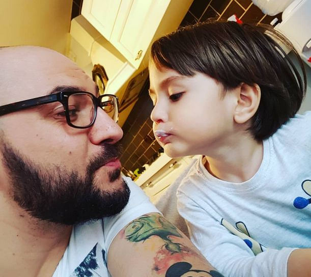 Cristi Mitrea, întâlnire emoționantă cu fiul său. Micuțul David nu mai voia să plece de lângă tatăl său