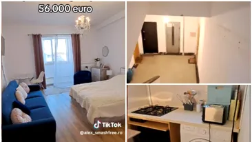 Cum arată garsoniera din Cişmigiu, care se vinde cu 56.000 de euro! Bucătăria şi baia se află între etajele 7 şi 8