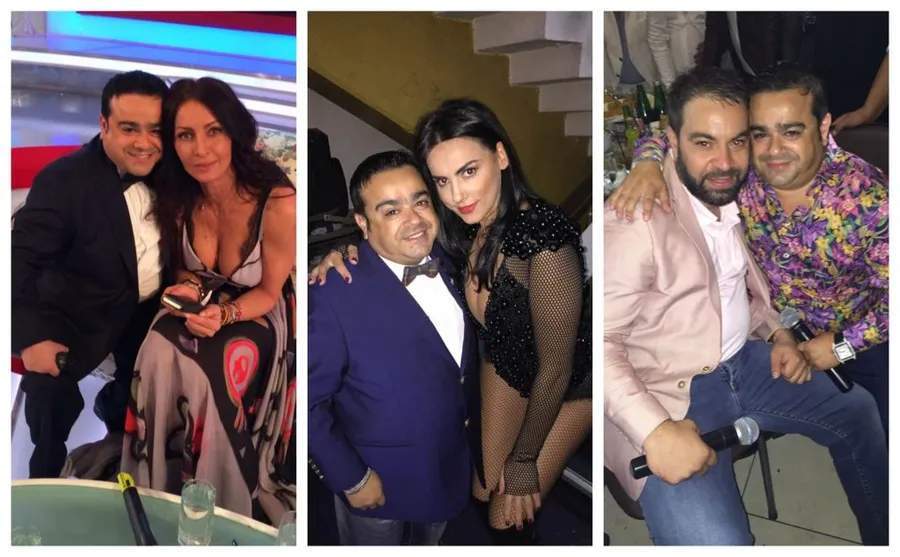 Pozele în care Adi Minune apare lângă Mihaela Rădulesc și, ulterior, alături de Lavinia Pîrva au fost făcute în 2014, iar cea cu Florin Salam, în 2015 © Facebook
