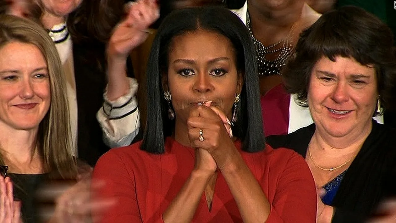 MICHELLE OBAMA a avut lacrimi în ochi când a susţinut ultimul discurs de la Casa Albă! Imaginile sunt emoţionante