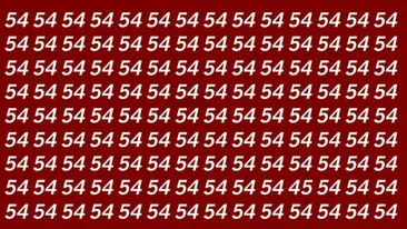 Iluzie optică virală | Găsiți numărul '45' din șirul de '54' în doar 7 secunde!