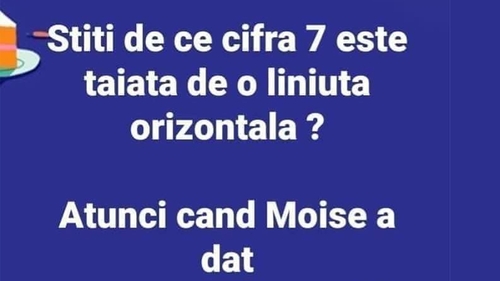 BANCUL ZILEI | De ce cifra 7 este tăiată de o liniuță orizontală