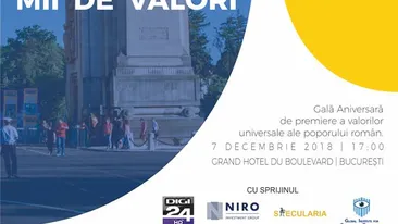 ”O țară, o sută de ani, mii de valori” - gala sfârșitului de an în România