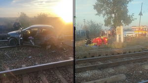 BREAKING | Maria, o tânără mămică din Dolj, a murit după ce se întorcea de la cumpărături. Mașina în care se afla a fost izbită în plin de tren