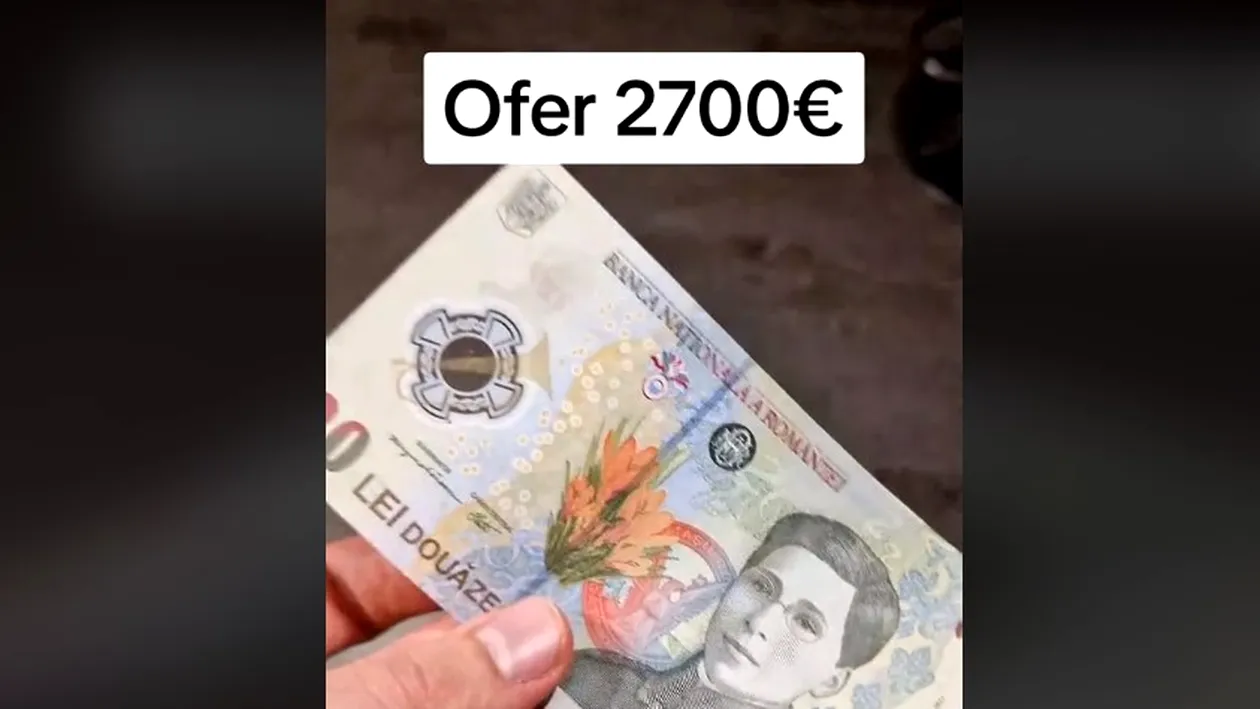 Țeapa cu bancnota de 20 de lei cumpărată cu 2700 de euro. Sute de români s-au înghesuit să își ofere „prețioșii bani”