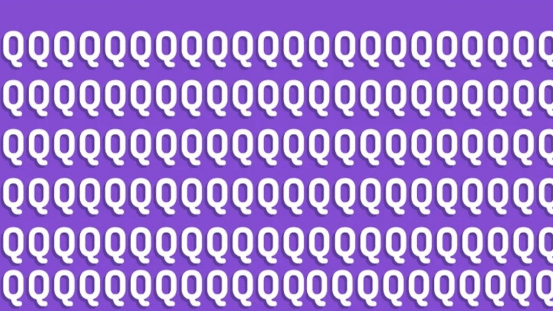 TEST IQ | Nu toate literele din imagine sunt "Q". Depistați "intrusul"!