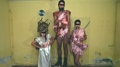 Pictorial bolnav din carne de porc donata ulterior maidanezilor! O scoala de modeling a reinterpretat costumul divei Lady Gaga!