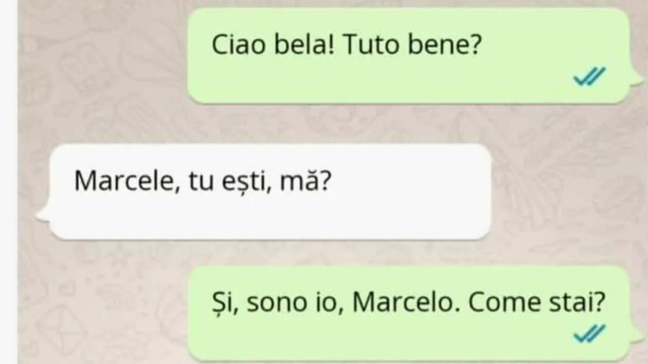 BANCUL ZILEI | Ciao bela. Tuto bene? Marcele, tu ești, mă?