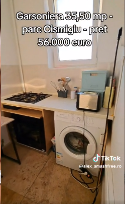 Garsoniera atipică din Cișmigiu /Foto: TikTok