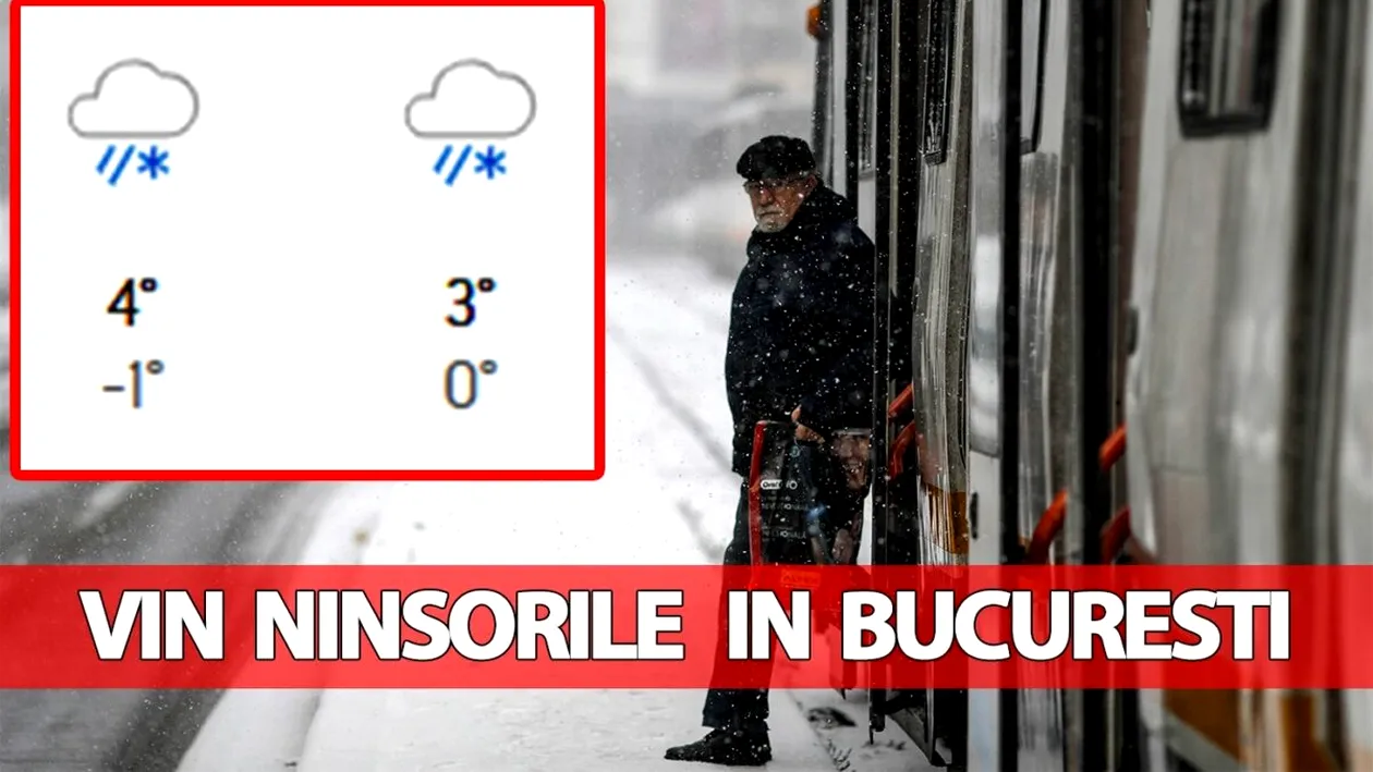 Vin ninsorile în București, mai devreme decât ne așteptam. Pe ce dată ninge, potrivit meteorologilor Accuweather