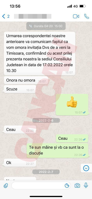 O parte a discuție dintre Iosif Nicoară și Cristian Birlic