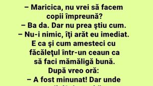 BANCUL ZILEI | "Maricica, nu vrei să facem copii împreună?"