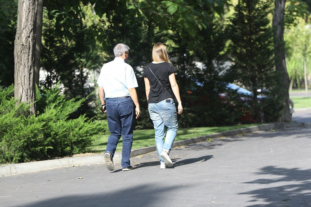 Cei doi s-au plimbat, agale, prin Herăstrău