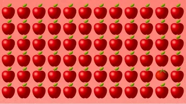 TEST IQ | Doar 3% reușesc: Găsiți roșia ascunsă printre merele din imagine, în cel mult 6 secunde!