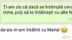 BANC | ”Ți-am zis că dacă se întâmplă ceva cu mine, poți să te întâlnești cu alte femei”- ”Păi, de aia m-am întâlnit cu Maria”