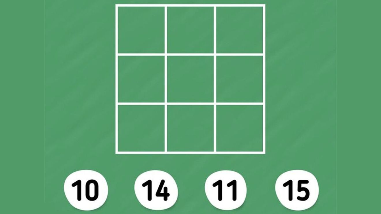 Test de inteligență | Câte pătrate sunt, în total: 10, 14, 11 sau 15?