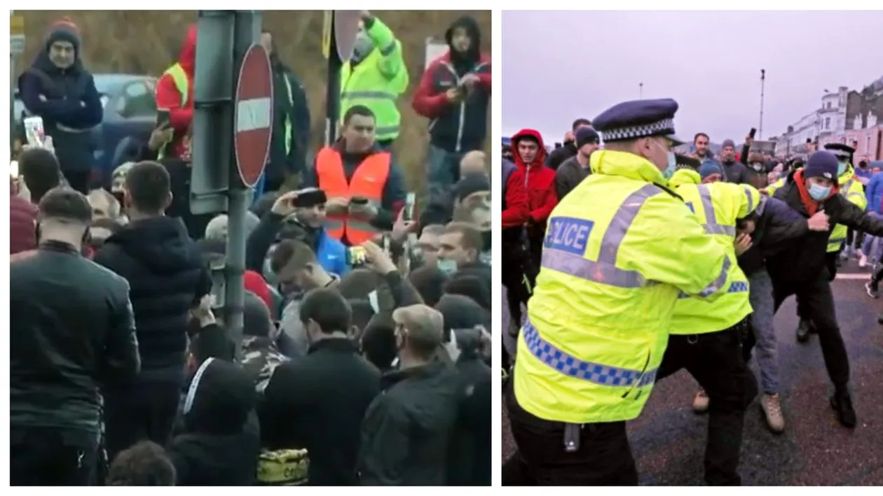 Haos și nervi la granița Marii Britanii cu UE. Șoferii de TIR s-au luat la bătaie cu poliția. VIDEO