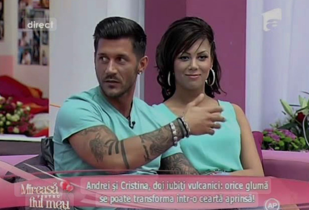 Andrei și Cristina în perioada în care au participat în show-ul MPFM