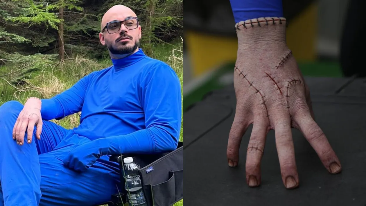 Victor Dorobanțu va juca și în al doilea sezon al serialului Wednesday! Imagini din culise cu actorul și starurile de la Hollywood