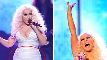 Christina Aguilera si-a aratat burta si colaceii la American Music Awards!